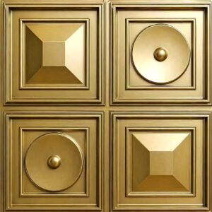 Royal Crest Gold 3D Wall Panel